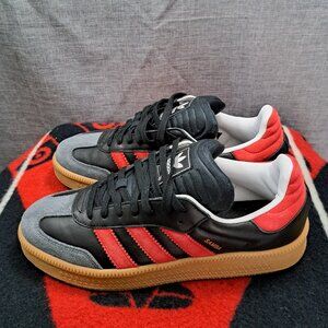 Size 10 Adidas Samba XLG Men's Athletic Shoes Black Red Soccer Sneakers